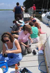 Water quality testing on Sapelo Island