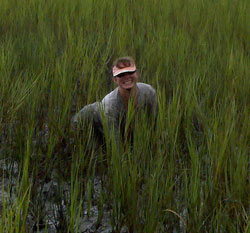 Kim Morris-Zarneke leads the marsh crawl