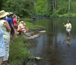 Tara Muenz of Adopt-A-Stream explains how to properly collect a water sample