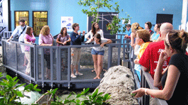 Georgia Aquarium Education Director Kim Morris-Zarneke gives a behind-the-scenes tour