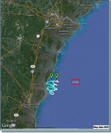Gray's Reef National Marine Sanctuary Drifters deployed May 12, 2014.