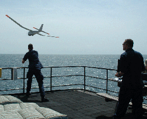 Puma is launched from the deck of NOAA Ship Nancy Foster. 