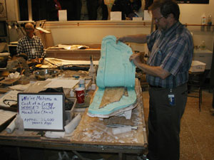 Making the whale mandible mold